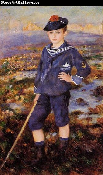 Pierre-Auguste Renoir Jeune garcon sur la plage d`Yport